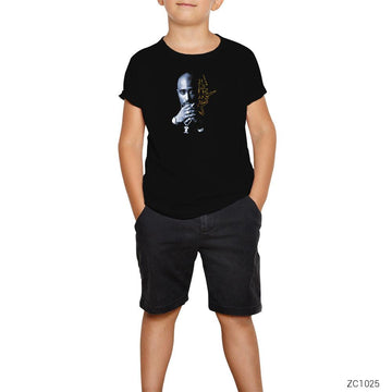 Tupac Shakur Smoke Siyah Çocuk Tişört