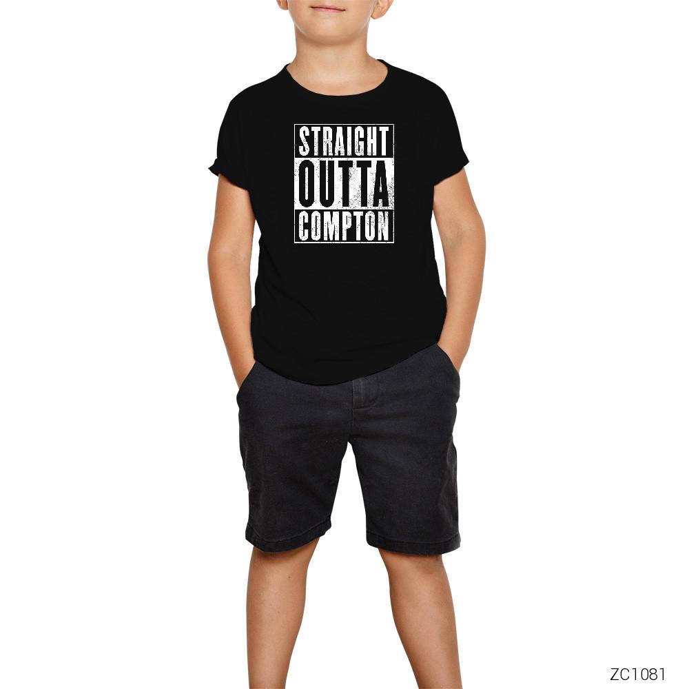 NWA Straight Outta Compton Siyah Çocuk Tişört