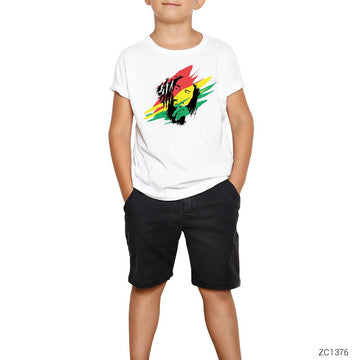 Bob Marley Skecth Beyaz Çocuk Tişört