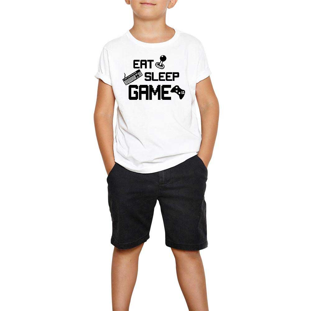 Eat Game Sleep Beyaz Çocuk Tişört