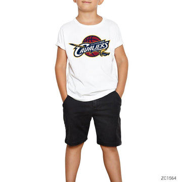 Cleveland Cavaliers Logo Beyaz Çocuk Tişört