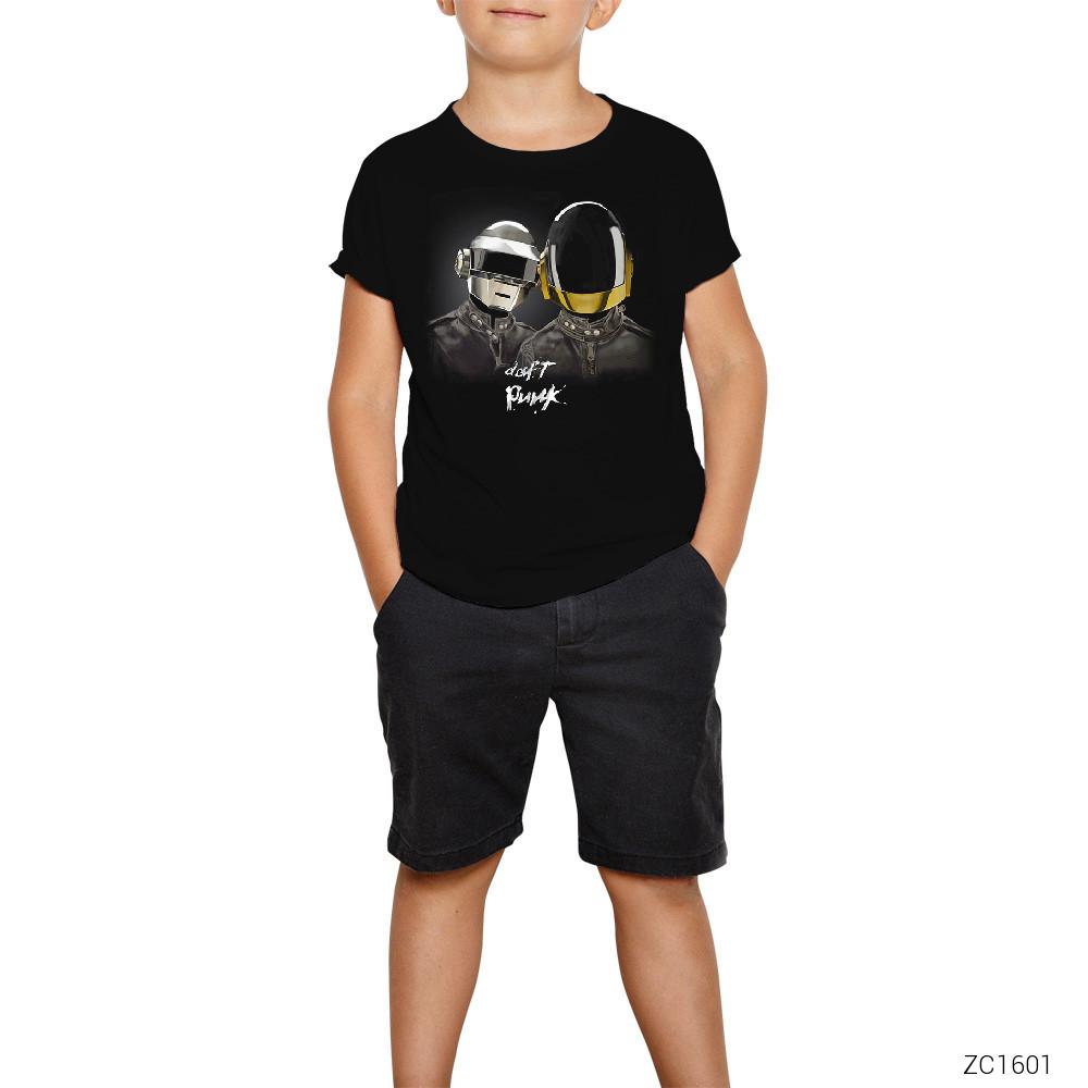 Daft Punk Siyah Çocuk Tişört