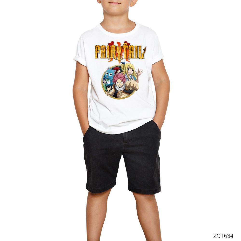 Fairy Tail Team Beyaz Çocuk Tişört