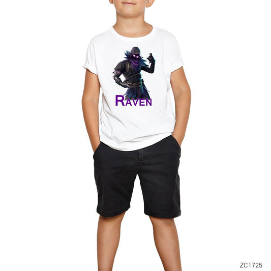 Fortnite Raven Beyaz Çocuk Tişört