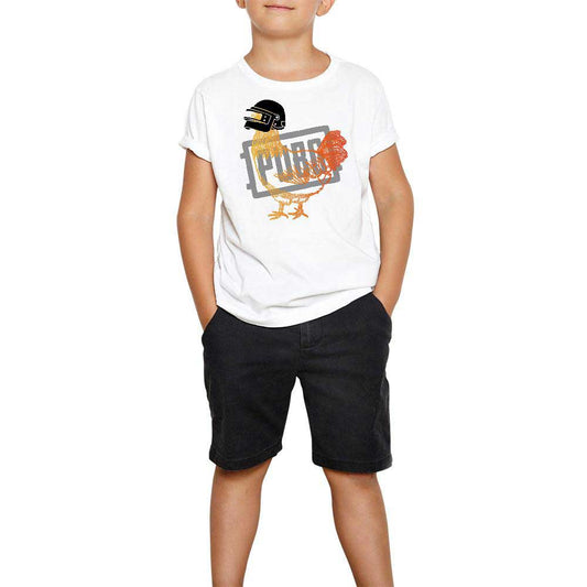 PUBG Chicken Beyaz Çocuk Tişört
