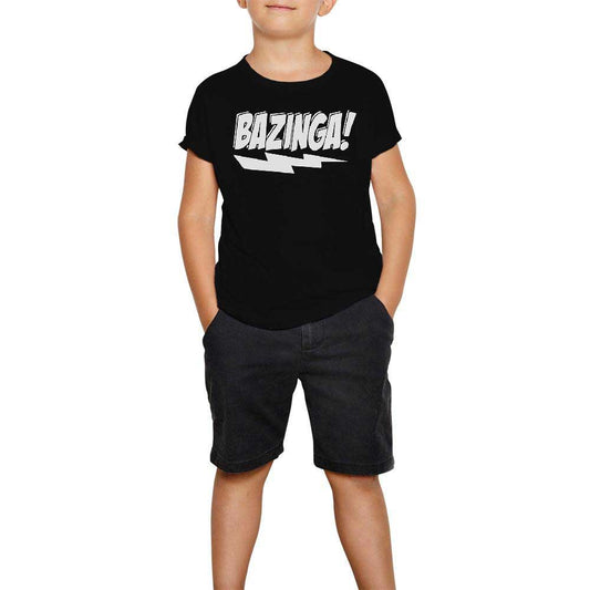 Bazinga Lighting Siyah Çocuk Tişört