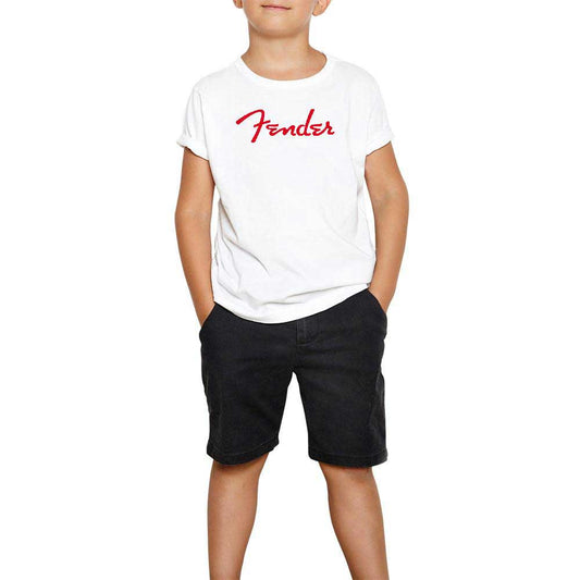 Fender Logo 2 Beyaz Çocuk Tişört