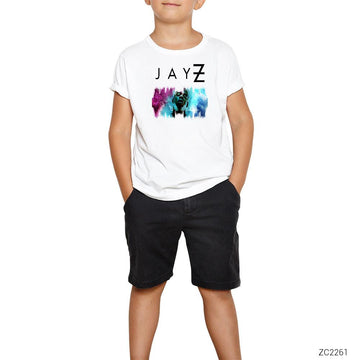 Jay-Z Colorful Cloud Beyaz Çocuk Tişört