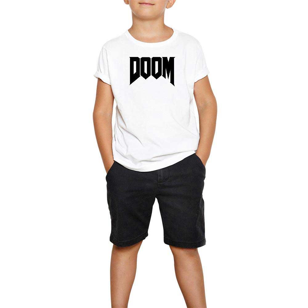 Doom Logo Beyaz Çocuk Tişört