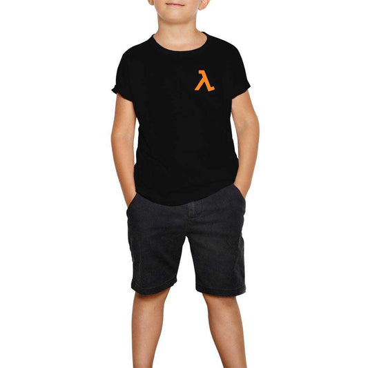Half Life Logo Pocket Kopya Siyah Çocuk Tişört
