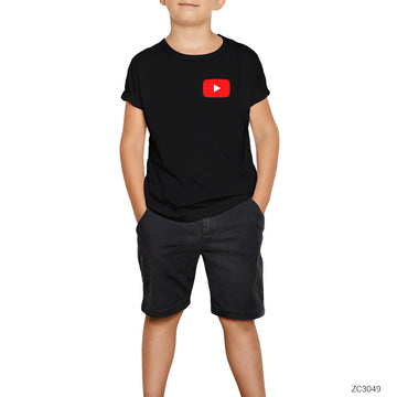 Youtube Siyah Çocuk Tişört