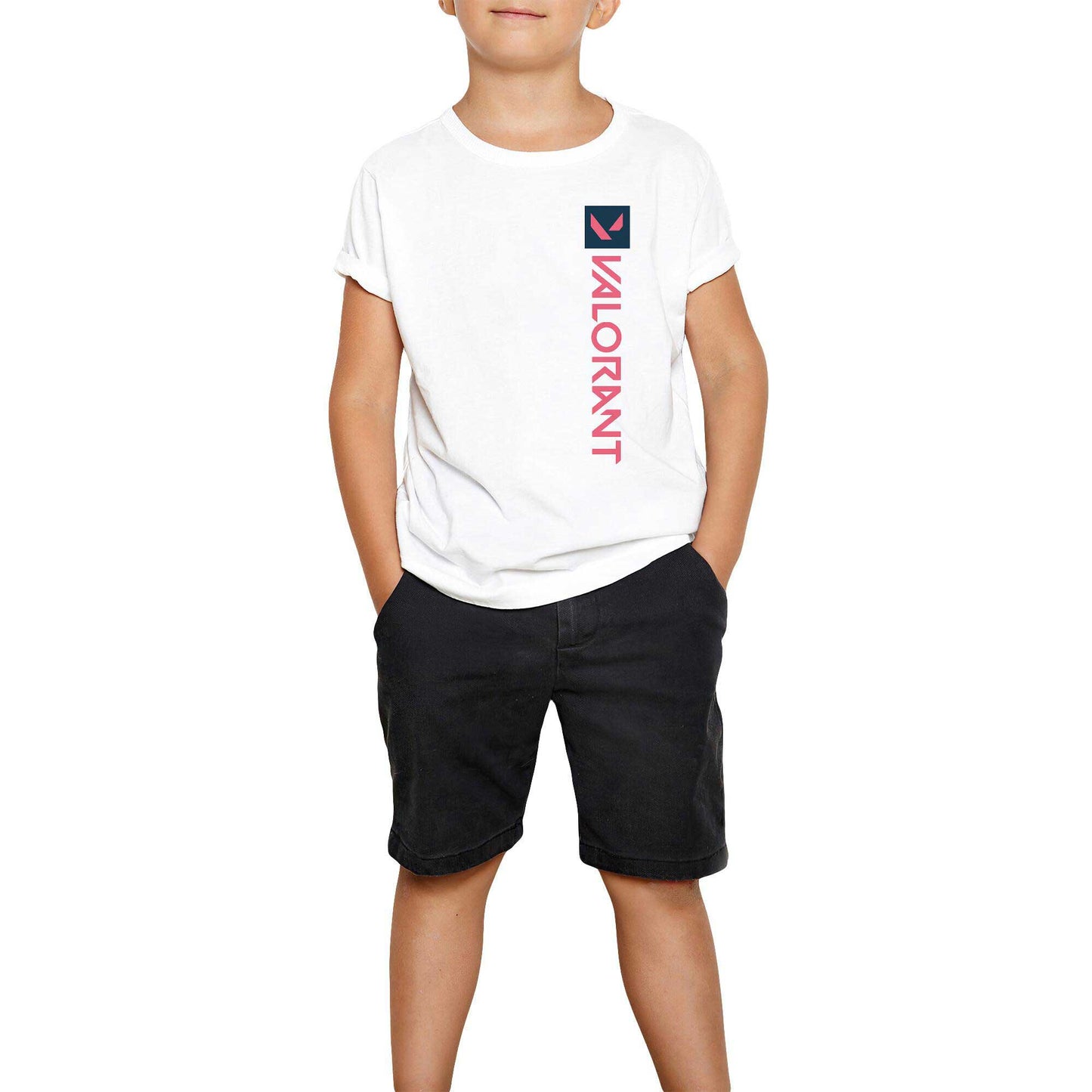 Valorant Vertical Beyaz Çocuk Tişört