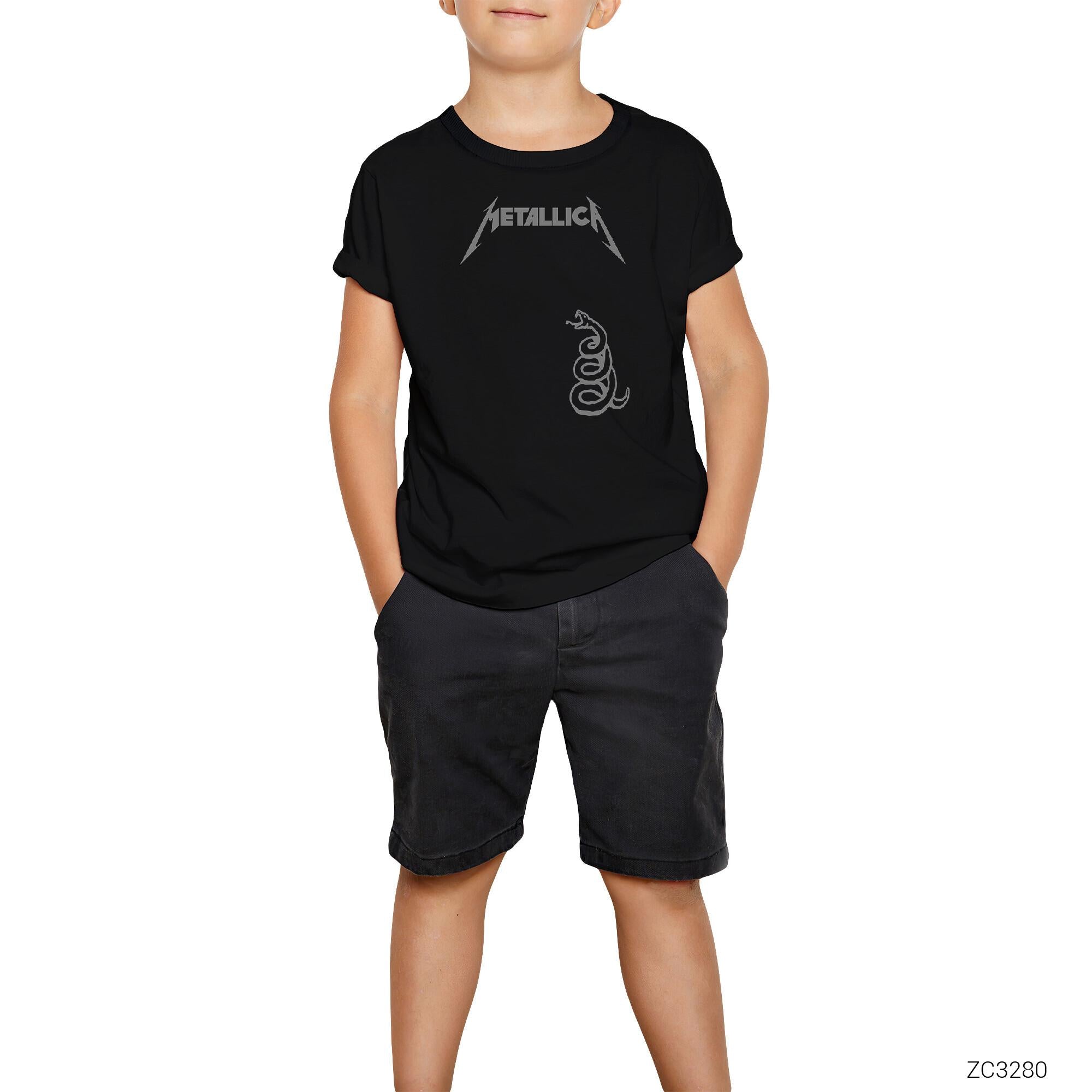 Metallica Snake Siyah Çocuk Tişört