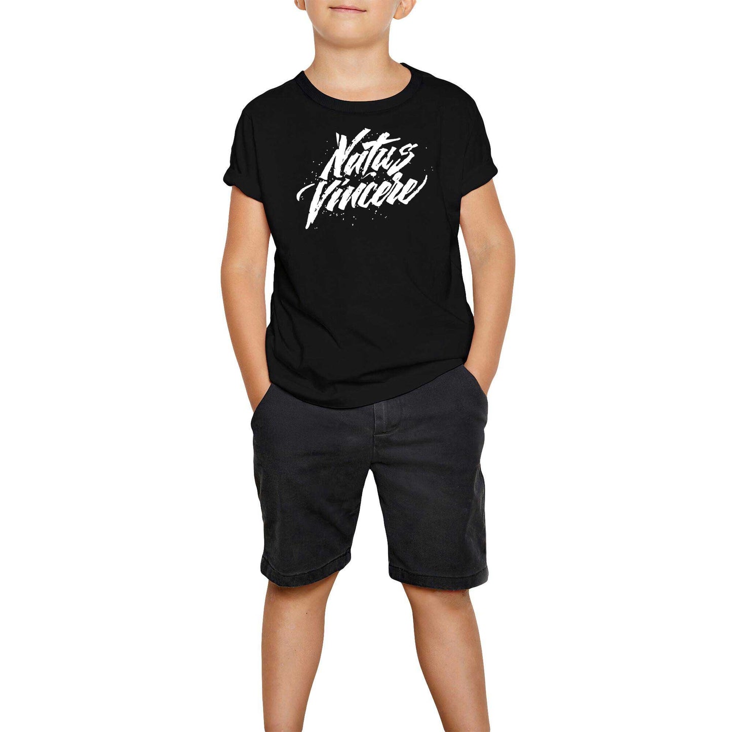 Natus Vincere Hand Writing Siyah Çocuk Tişört