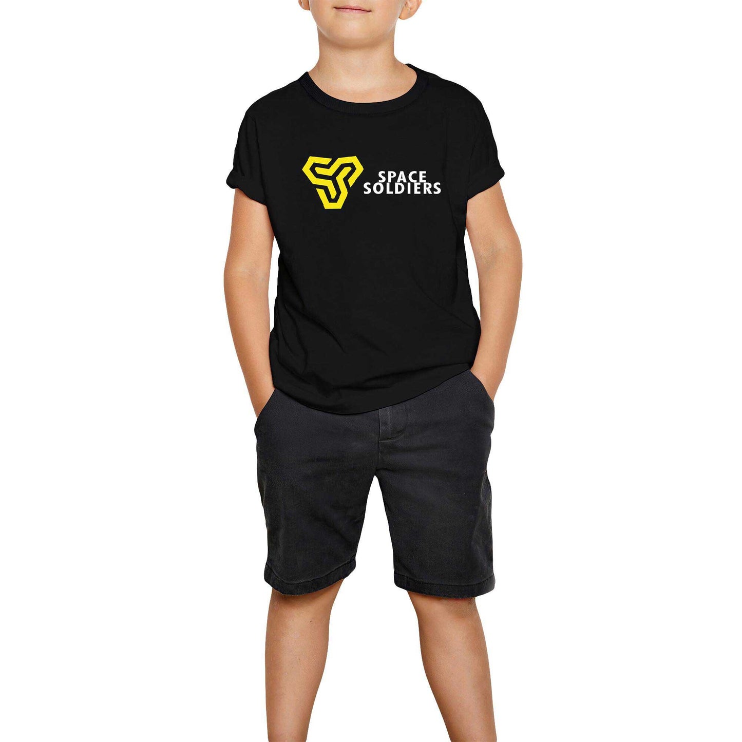 Space Soliders Article Siyah Çocuk Tişört