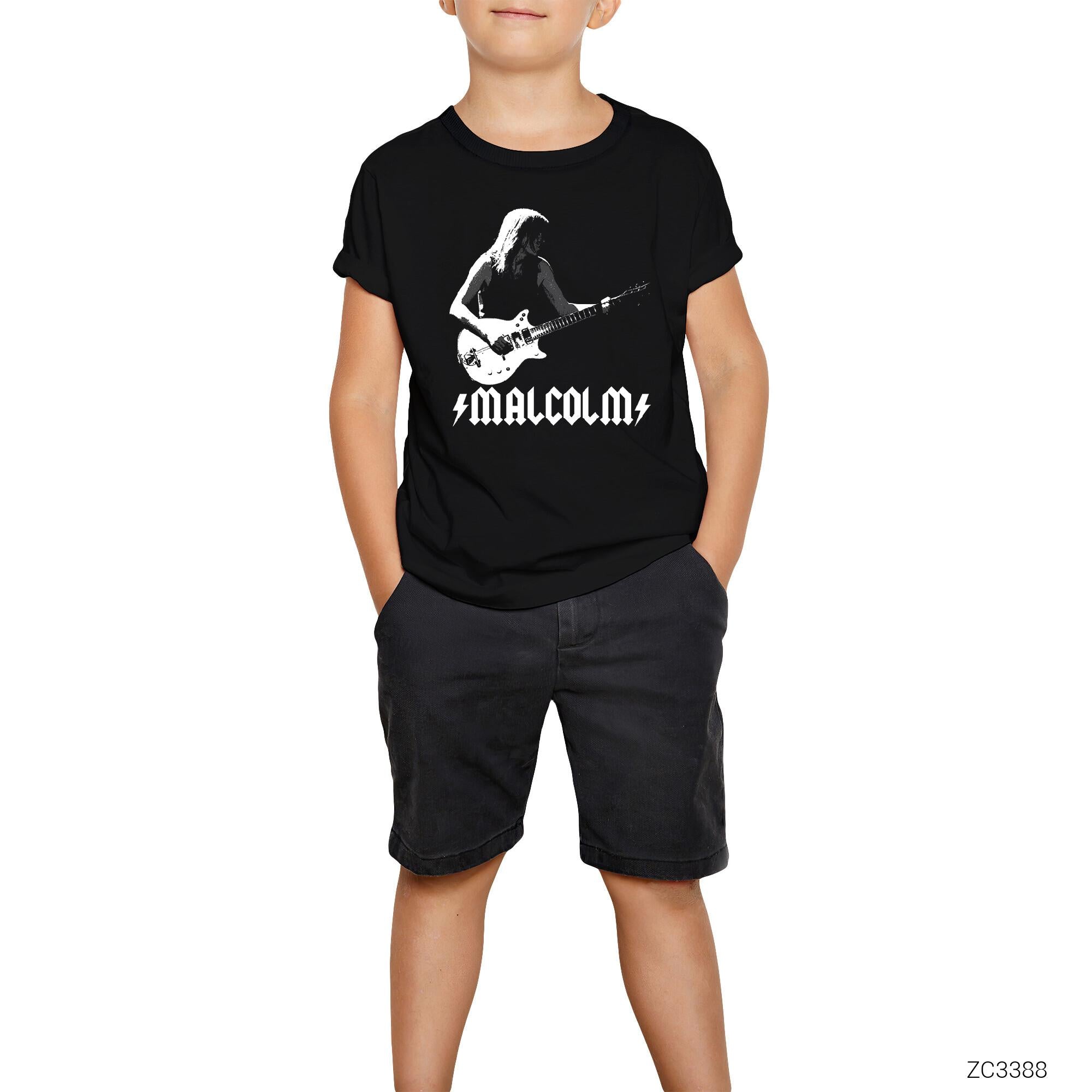 AC DC Malcolm Siyah Çocuk Tişört