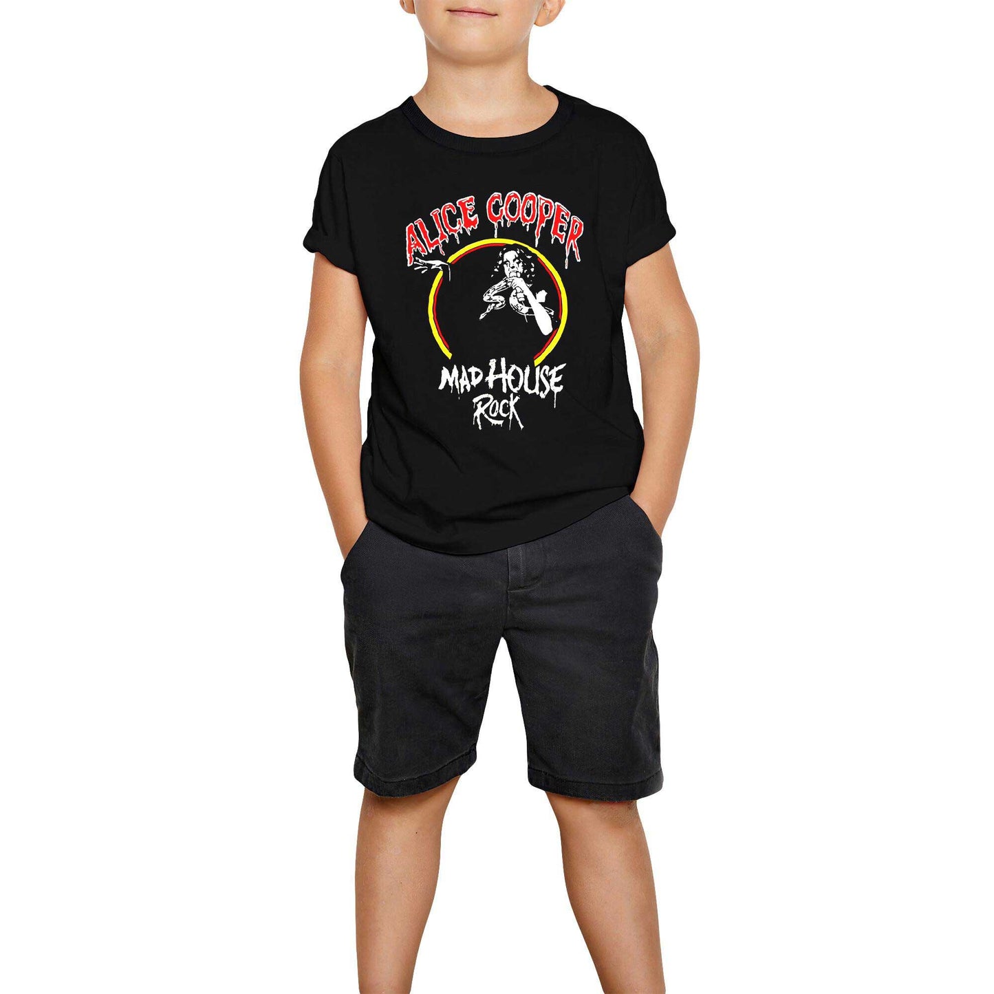 Alice Cooper Mad House Siyah Çocuk Tişört