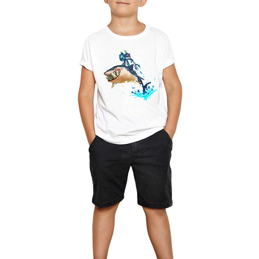 Fizz Shark Beyaz Çocuk Tişört