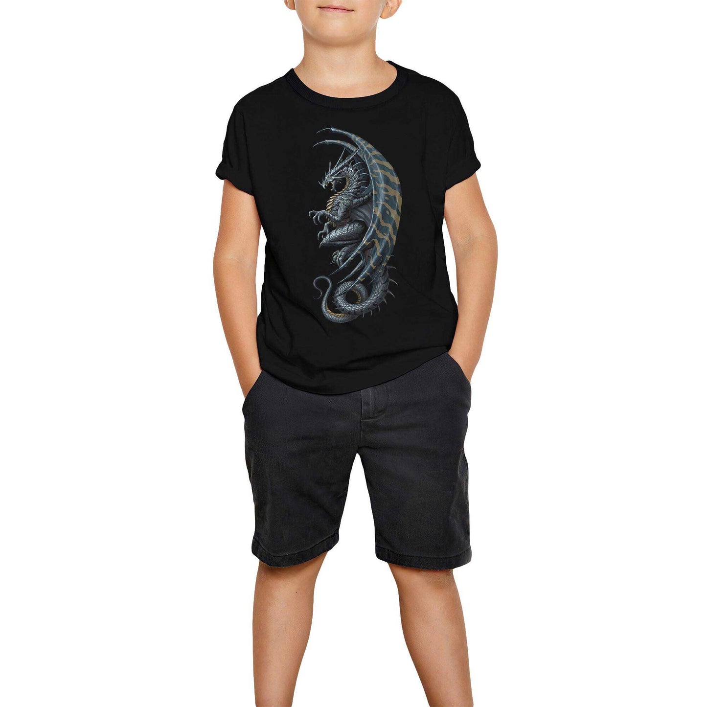 Kadim Ejderha Siyah Çocuk Tişört