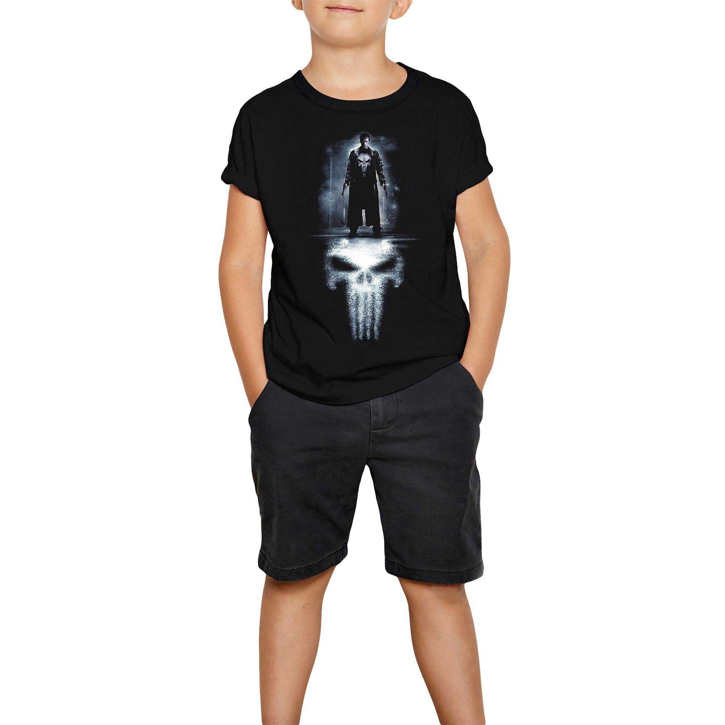 Punisher Reflection Siyah Çocuk Tişört