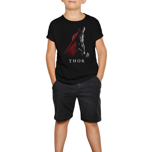 Thor Worthy of Mjolnir Siyah Çocuk Tişört