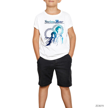 Steins Gate Beyaz Çocuk Tişört