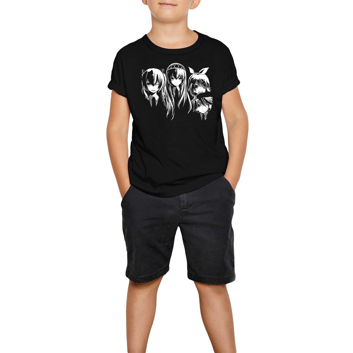 Vocaloid Team Siyah Çocuk Tişört