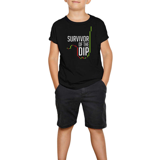 Kripto Para Survivor of Deep Siyah Çocuk Tişört