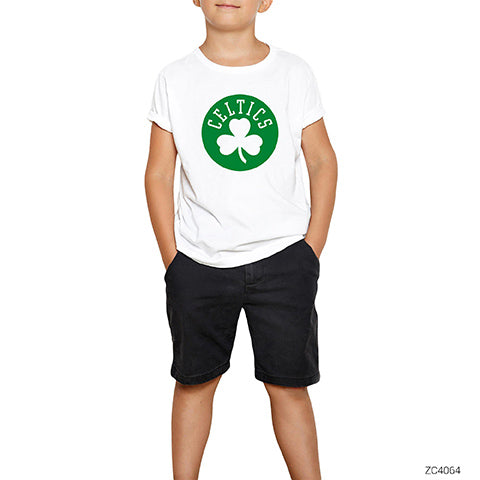Boston Celtics Yonca Logo Beyaz Çocuk Tişört