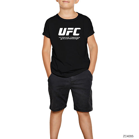 UFC Ultimate Championship Siyah Çocuk Tişört - ön görünüm