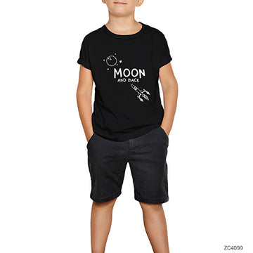 Moon And Back Siyah Çocuk Tişört