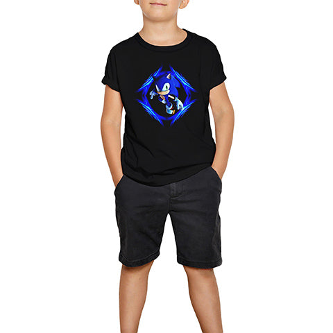 Sonic Blue Siyah Çocuk Tişört