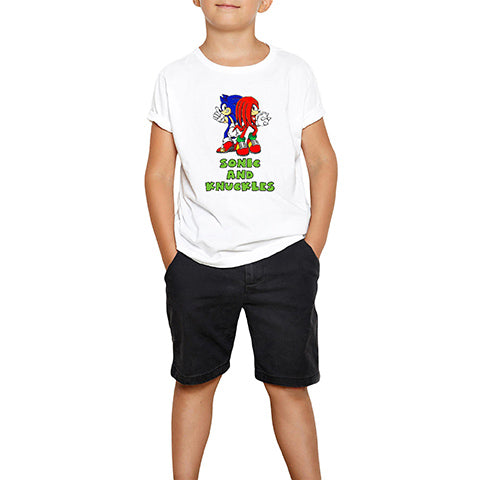Sonic and Knuckles Beyaz Çocuk Tişört