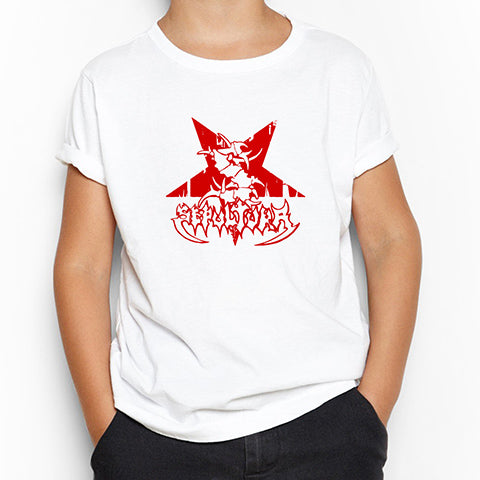 Sepultura Logo Red Beyaz Çocuk Tişört