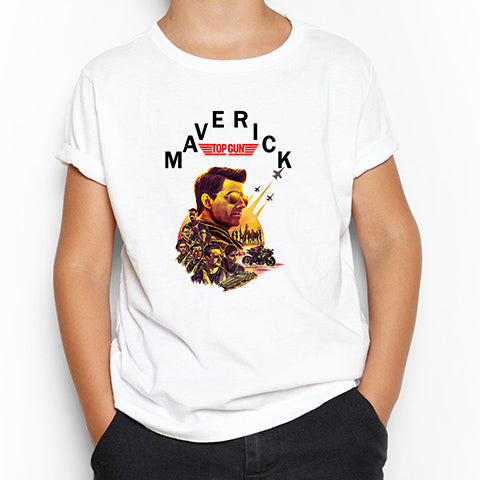 Top Gun Characters Beyaz Çocuk Tişört