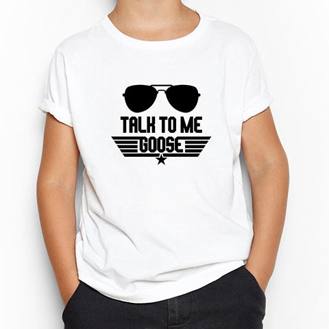 Top Gun Talk To Me Beyaz Çocuk Tişört