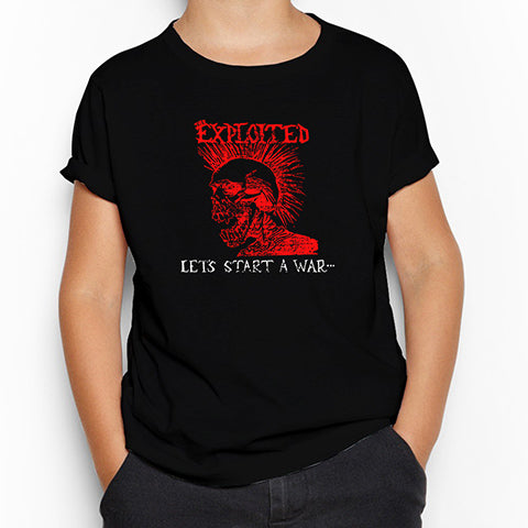 The Exploited Let's Start a War Siyah Çocuk Tişört