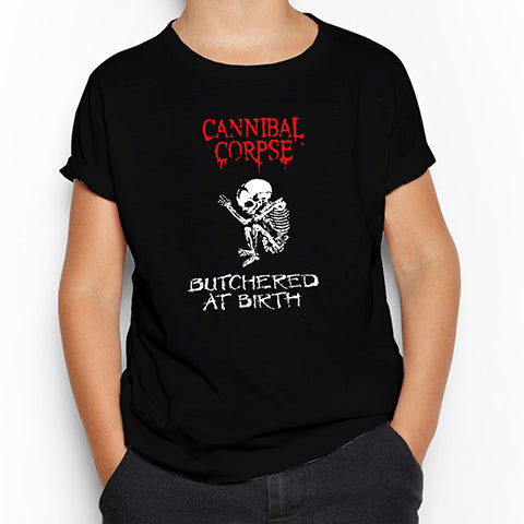 Cannibal Corpse Butchered At Birth Siyah Çocuk Tişört