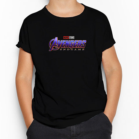 Avengers End Game Logo Siyah Çocuk Tişört