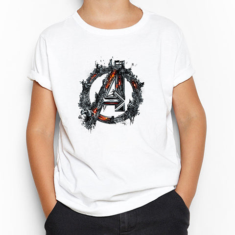 Avengers Logo 2 Beyaz Çocuk Tişört