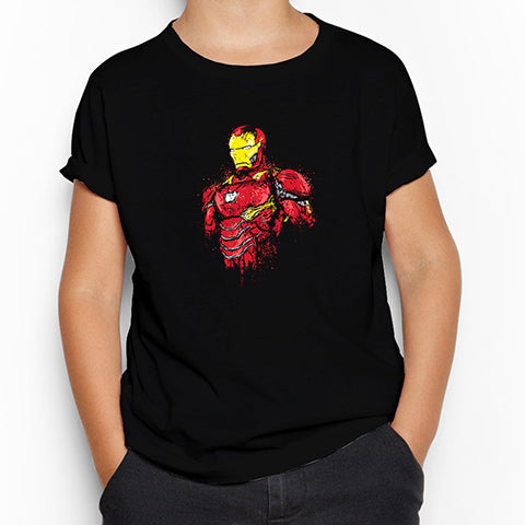 Ion Man Armor Siyah Çocuk Tişört