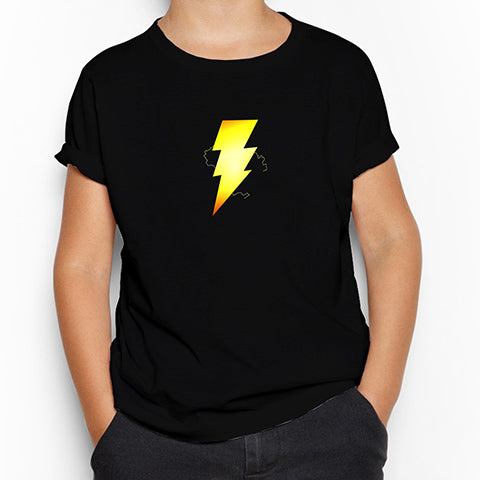 Shazam Logo Siyah Çocuk Tişört