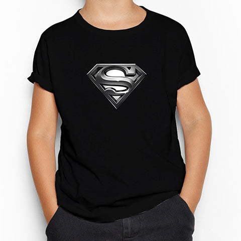 Superman Logo Siyah Çocuk Tişört