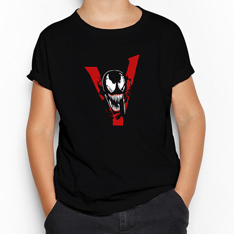 Venom V Siyah Çocuk Tişört