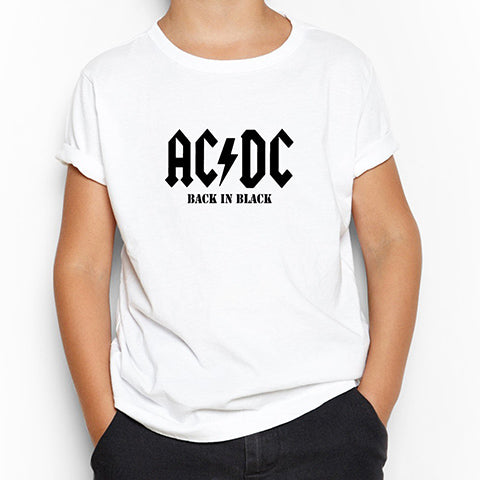 Ac Dc Back in Black Beyaz Çocuk Tişört