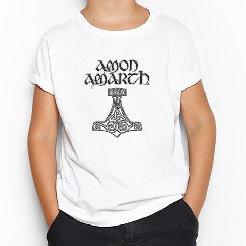 Amon Amarth Mjolnir Beyaz Çocuk Tişört