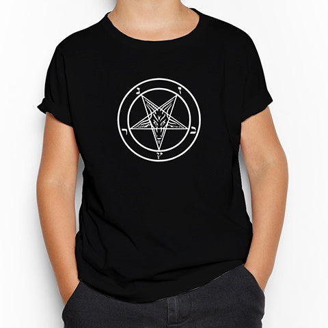 Baphomet Logo Siyah Çocuk Tişört
