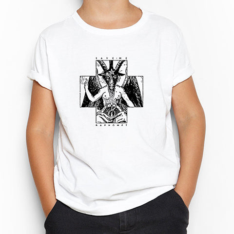 Baphomet Save Me Beyaz Çocuk Tişört