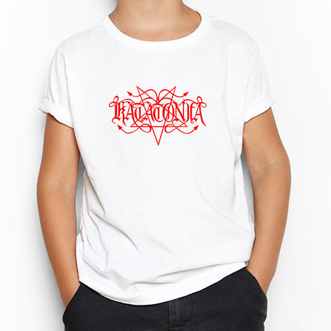 Katatonia Logo Red Beyaz Çocuk Tişört