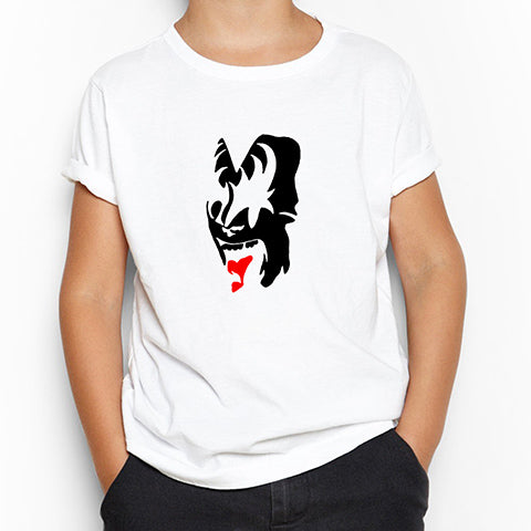 Kiss Face Beyaz Çocuk Tişört